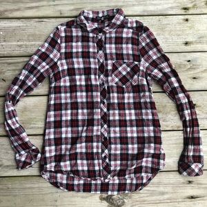 Bajee Collection Red & Black Button Up Flannel